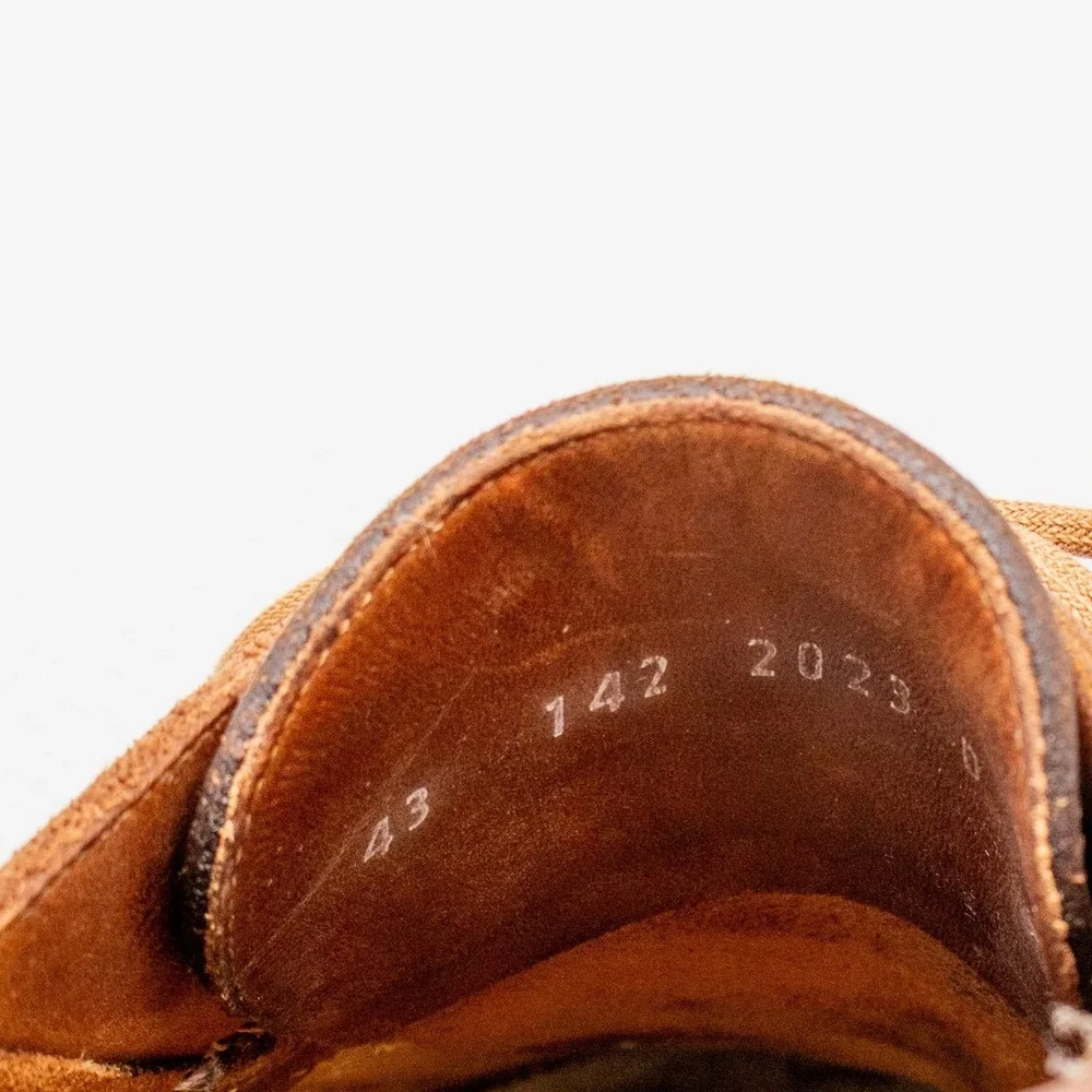 Gucci Men's Leather Boat‎ Shoes Brown Mens US 10 Moc Toe Lace Up Made in Italy
